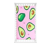 Odot Sábana Bajera Cuna Bebe, Patrón Fruta Sabanas Carrito Bebe Sábana Bajera Capazo Sabanas Minicuna Bebe Suave Sábana Bajera Ajustable para Niña y Niño (Amor corazon,80x40cm)