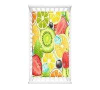 Odot Sábana Bajera Cuna Bebe, Patrón Fruta Sabanas Carrito Bebe Sábana Bajera Capazo Sabanas Minicuna Bebe Suave Sábana Bajera Ajustable para Niña y Niño (fruta kiwi,95x65cm)