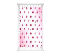 Odot Sábana Bajera Cuna Bebe, Patrón Polka Dots Sabanas Carrito Bebe Sábana Bajera Capazo Sabanas Minicuna Bebe Suave Sábana Bajera Ajustable para Niña y Niño (Acuarela,51x85cm)