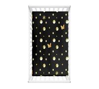 Odot Sábana Bajera Cuna Bebe, Patrón Polka Dots Sabanas Carrito Bebe Sábana Bajera Capazo Sabanas Minicuna Bebe Suave Sábana Bajera Ajustable para Niña y Niño (Mariposa,75x30cm)