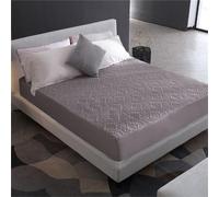 Odot Sábana Bajera Invierno Elástica Sábana Bajera Impermeable Ajustable Sabana Bajera Acolchada Protector de colchón Cubre Colchón Acolchado para Cama Individual Matrimonial (160x200+30cm,Gris)