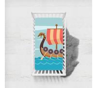 Odot Sábana Bajera Minicuna Impresión de Playa Sabanas Carrito Bebe Sabanas Capazo Transpirable Funda Capazo Universal, para Ovalada y Rectangula Colchón de bebé (Bote,65x95 cm)