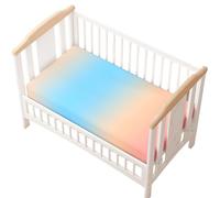 Odot Sábana Bajera Minicuna Multicolor Sabanas Carrito Bebe Sabanas Capazo Transpirable Funda Capazo Universal, para Ovalada y Rectangula Colchón de bebé (Azul,60x120 cm)