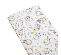 Odot Sábana Bajera Minicuna Sabanas Carrito Bebe Sabanas Transpirable Funda Capazo Universal, para Cama Ovalada, Reloj de Arena y Colchón Rectangula (Lindo león (Impermeable),120x60cm)