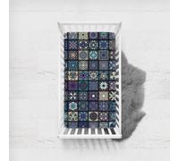 Odot Sábana Bajera Minicuna Sabanas Niños y Niñas Transpirable Funda Capazo Carrito Bebe Universal, para Cama Ovalada, Reloj de Arena y Colchón Rectangula (boho exótico 5,95x65cm)