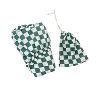 Odot Sábana Bajera Minicuna Sabanas Niños y Niñas Transpirable Funda Capazo Carrito Bebe Universal, para Cama Ovalada, Reloj de Arena y Colchón Rectangula (70x130x22cm,cuadros verdes)