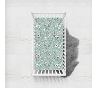 Odot Sábana Bajera Minicuna Sabanas Niños y Niñas Transpirable Funda Capazo Carrito Bebe Universal, para Cama Ovalada, Reloj de Arena y Colchón Rectangula (135x100cm,Flores B)