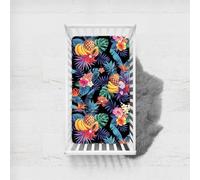 Odot Sábana Bajera Minicuna Sabanas Niños y Niñas Transpirable Funda Capazo Carrito Bebe Universal, para Cama Ovalada, Reloj de Arena y Colchón Rectangula (fruta tropical,160x80cm)