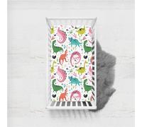 Odot Sábana Bajera Minicuna Sabanas Niños y Niñas Transpirable Funda Capazo Carrito Bebe Universal, para Cama Ovalada, Reloj de Arena y Colchón Rectangula (135x100cm,impresión de dinosaurio 6)