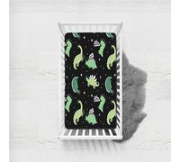 Odot Sábana Bajera Minicuna Sabanas Niños y Niñas Transpirable Funda Capazo Carrito Bebe Universal, para Cama Ovalada, Reloj de Arena y Colchón Rectangula (Estilo dinosaurio 7,120x60cm)