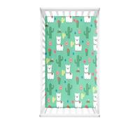 Odot Sábana Bajera Minicuna Sabanas Niños y Niñas Transpirable Funda Capazo Carrito Bebe Universal, para Cama Ovalada, Reloj de Arena y Colchón Rectangula (75x30x10cm,patrón de alpaca 2)