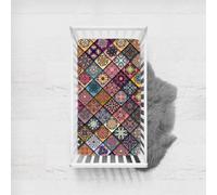 Odot Sábana Bajera Minicuna Sabanas Niños y Niñas Transpirable Funda Capazo Carrito Bebe Universal, para Cama Ovalada, Reloj de Arena y Colchón Rectangula (boho exótico 1,160x80cm)