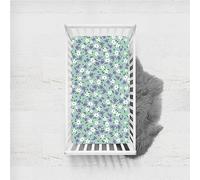 Odot Sábana Bajera Minicuna Sabanas Niños y Niñas Transpirable Funda Capazo Carrito Bebe Universal, para Cama Ovalada, Reloj de Arena y Colchón Rectangula (140x70cm,Flores G)