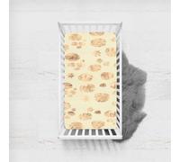 Odot Sábana Bajera Minicuna Sabanas Niños y Niñas Transpirable Funda Capazo Carrito Bebe Universal, para Cama Ovalada, Reloj de Arena y Colchón Rectangula (estanque de lotos,95x65cm)