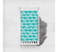Odot Sábana Bajera para Carro de Bebe, Arcoíris Patrón Sábana Bajera para Colchón de Capazo Sabanas Carrito Bebe Sábana Bajera Cuna Microfibra Suave Sabanas Minicuna (Verde,120x60cm)