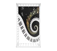 Odot Sábana Bajera para Carro de Bebe, Estampado Teclas del Piano 3D Sábana Bajera para Colchón de Capazo Sabanas Carrito Bebe Sábana Bajera Cuna Sabanas Minicuna (60x120cm,Nota Musical Dorada)