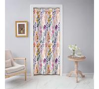 Odot Tende per Interni Porta, Motivo Fiore 3D Tende Oscuranti con Occhielli 1 Pannello Isolamento Termico Divisoria per Stanza, per Decorative Finestra Pareti Armadio (Floral,116x137cm)