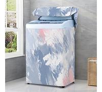 Odot Vistoso Funda Lavadora de Carga Superior Funda, Lavadora Exterior Impermeable con Cremallera para Lavadora y Secadora de Carga Superior (XL Capacidad 8.5-12kg,Azul)