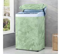 Odot Vistoso Funda Lavadora de Carga Superior Funda, Lavadora Exterior Impermeable con Cremallera para Lavadora y Secadora de Carga Superior (M Capacidad 5.5-6.5kg,Verde)