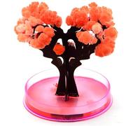Odoukey 1 Paquete de árbol mágico de Flores, Mini árbol mágico en Crecimiento, Papel en Forma de corazón, Kit de Cultivo de Cristal, Juguete novedoso para niños, decoración del día de San Valentín
