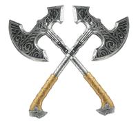 Odoukey 2 Piezas de Hacha de Halloween, Hacha de Mano de plástico Realista para Disfraz de Halloween, Cosplay, Fiesta, Juego de rol