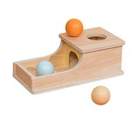 Odoukey Caja de Madera para Monedas, Juguetes, Caja de permanencia de Objetos con Bola en Forma de cajón para Chico, Bola de Madera para educación temprana