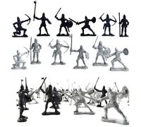 Odowalker - 60 figuras de soldados antiguos de juguete, ej rcito de la Edad Media, infanter a, arqueros, guerreros, espadachines, soldados arcaic