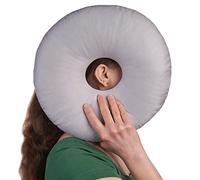 ODOXIA Almohada para Piercing y Pendientes | Alivio del Dolor de Oídos | Almohada para Dormir de Lado | Relleno Ajustable | Forma de Donut | Reduce la Presión | Piercing Pillow (Grey)