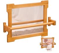 ODOXIA Espejo Montessori con Barra para Niños Pequeños | Bebé Aprender a Ponerse de Pie | Marco de Madera para Desarrollo Motor | Habitaciones Infantiles y Guarderías