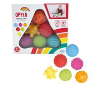ODS - Opplà - 6 Bolas de Juego y mordes sensoriales, Material Vinilo, tamaño 6/6,5 cm, Edad Recomendada 6 m+