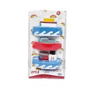 ODS - Opplà - Juego de 3 Botes para el baño, tamaño 10 cm, Material PVC, Edad Recomendada 6 m+