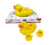 ODS - Opplà - Juego de baño Mamá Pato con 3 Patos flotantes, Material Vinilo, Edad Recomendada 6 m+