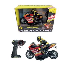 ODS - Radiocom Moto de Carretera, Moto teledirigida Juguete, Mando a Distancia 2.4 GHz, 7 Funciones, Escala 1:10, Edad +6 años
