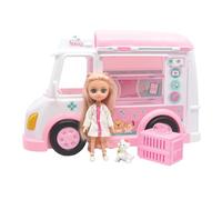 ODS - Trendy Teens, camión de Rescate para Animales con Funciones con muñeca tamaño 16 cm y Accesorios, Juguete para niños, Edad Recomendada +3