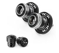 ODSMBK Soporte Trasero CNC para Motocicleta Brazo oscilante Deslizadores de Eje Soporte para Husqvarna Svartpilen 701 Moto SM 701 Enduro TE 701 Brazos de Columpio Spool-Black-Combo