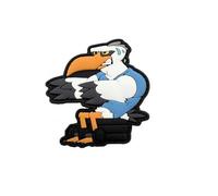 ODSS Fitness Muscle Seagull Series - Parches morales de PVC que brillan en la oscuridad, parte trasera de gancho (color a)