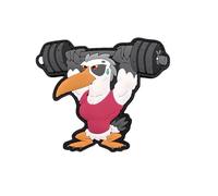 ODSS Fitness Muscle Seagull Series - Parches morales de PVC que brillan en la oscuridad, parte trasera de gancho (color d)