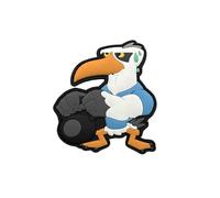 ODSS Fitness Muscle Seagull Series - Parches morales de PVC que brillan en la oscuridad, parte trasera de gancho (color f)