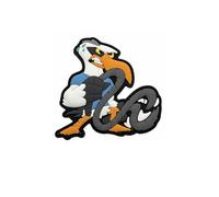 ODSS Fitness Muscle Seagull Series - Parches morales de PVC que brillan en la oscuridad, parte trasera de gancho (Color-b)