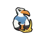 ODSS Fitness Muscle Seagull Series - Parches morales de PVC que brillan en la oscuridad, parte trasera de gancho (color e)