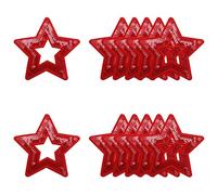 ODSS Parches termoadhesivos de estrella de lentejuelas, 7,6 x 7,6 cm, multicolor sólido y contorno, parches de estrella con purpurina para ropa, jeans, chaquetas, bolsos, decoración de manualidades