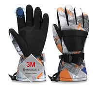 Odtmger Guantes de esquí, Guantes de Nieve Impermeables y Transpirables más cálidos para climas fríos, se adaptan Tanto a Hombres como a Mujeres, para Padres e Hijos al Aire Libre