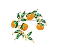 odulu Mini broche de caqui - Aolly Fruits Pin para hombre, mujer, niños, niñas, suéter, bufandas, chal, vestido, regalo, 5.5cm, Metal