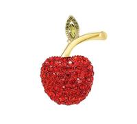 odulu Mini broche de manzana - Aolly Fruits Pin para hombre, mujer, niños, niñas, suéter, bufanda, chal, vestido, regalo, 3.7*2.5cm, Metal