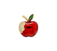 odulu Mini broche de manzana - Aolly Fruits Pin para hombre, mujer, niños, niñas, suéter, bufanda, chal, vestido, regalo, 2.2*1.8cm, Metal