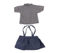 odulu Ropa de muñeca para muñeca Americana de 18 Pulgadas-Camiseta a Rayas y Falda-Conjunto Casual-Accesorios para muñecas de 43-46 cm-2 Piezas/Set