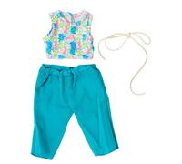 odulu Ropa de muñeca para muñeca Americana de 18 Pulgadas-Conjunto de Camiseta y Pantalones con Estampado Floral para muñecas de 43-46 cm-3 Piezas-Azul