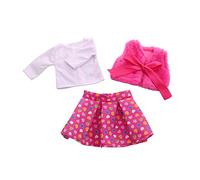odulu Ropa de muñeca para muñeca Americana de 18 Pulgadas-Conjunto de Chaleco,Top y Falda de Felpa para muñecas de 43-46 cm-3 Piezas/Set-A