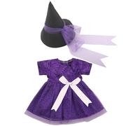 odulu Ropa de muñeca para muñeca Americana de 18 Pulgadas-Vestido con Estampado de telaraña y Sombrero-Conjunto de 2 Piezas-Morado