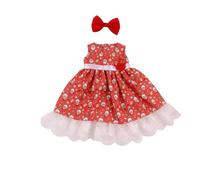 odulu Ropa de muñeca para muñeca Americana de 18 Pulgadas-Vestido de Navidad con Accesorio de Pinza para el Cabello para muñecas de 43-46 cm-2 Piezas/Set-G